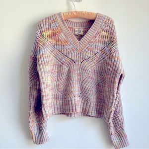 Hippie Rose women’s sweater. Size S. Multicolored, v neck. Excellent condition